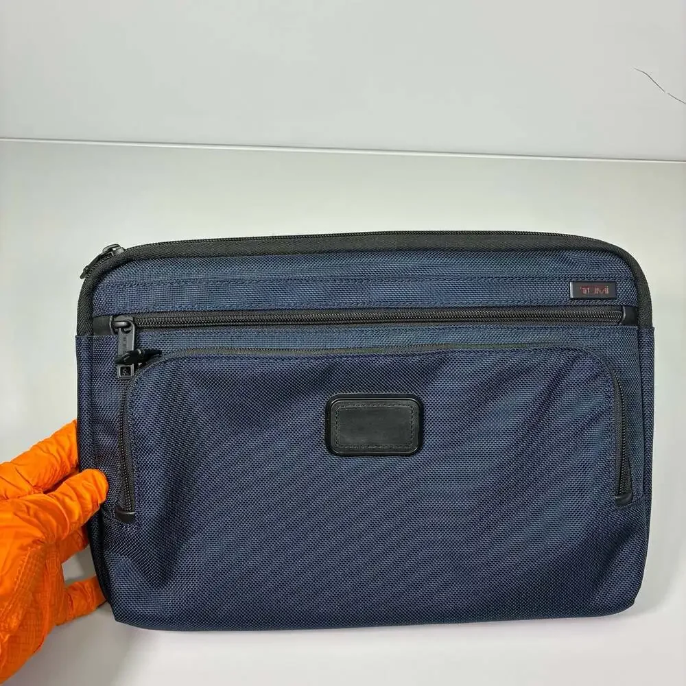 TUMI Alpha 3 Navy Blue Ballistic Nylon Tablet Sleeve Case
